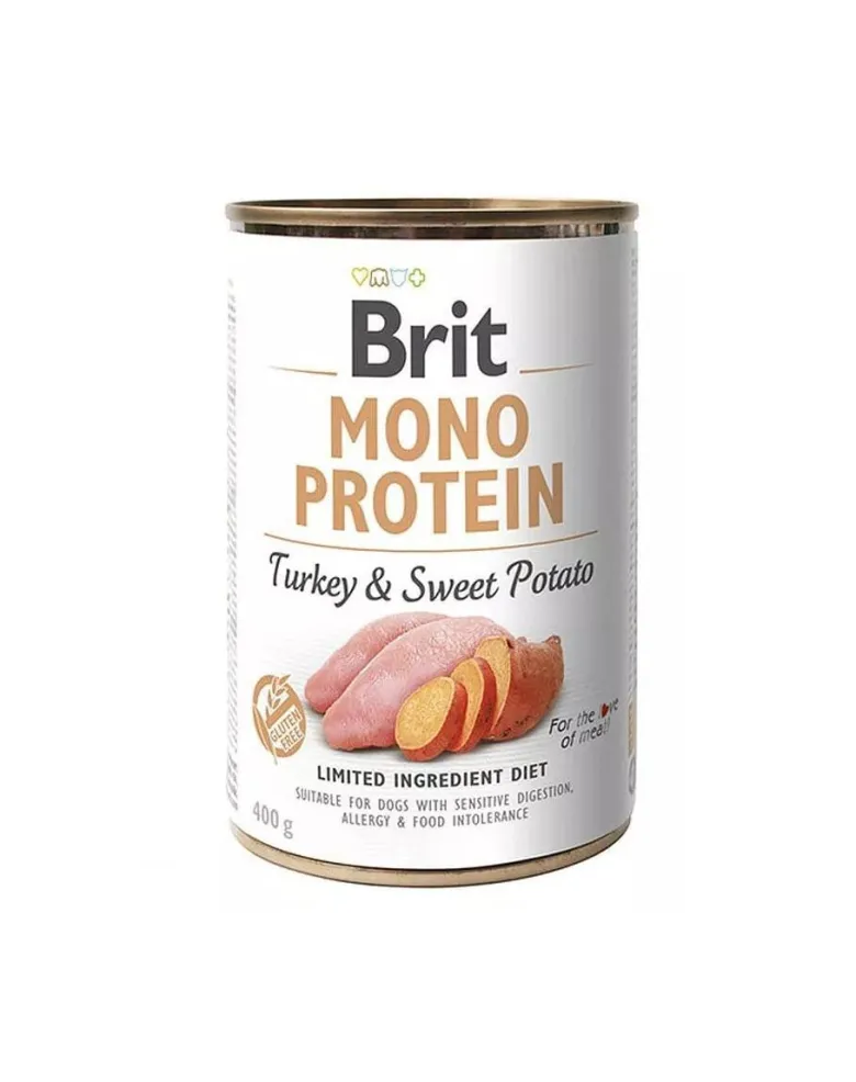 BRIT Mono Protein Turkey & Sweet Potato 400g alimento monoproteico tacchino e patate dolci