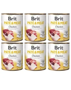 BRIT Pate&Meat chicken 6 x 800g paté di pollo per cani