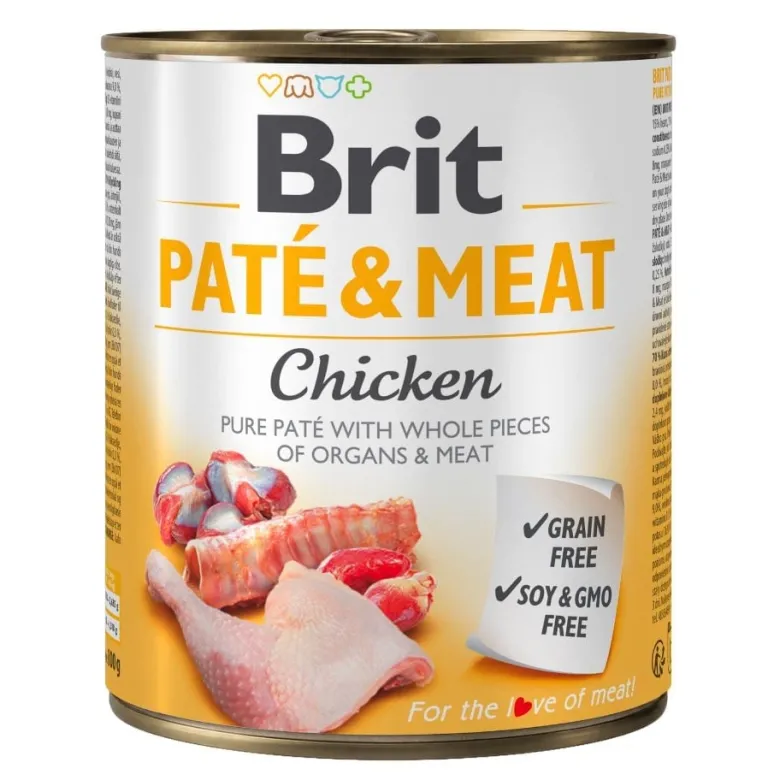 BRIT Pate&Meat chicken 6 x 800g paté di pollo per cani