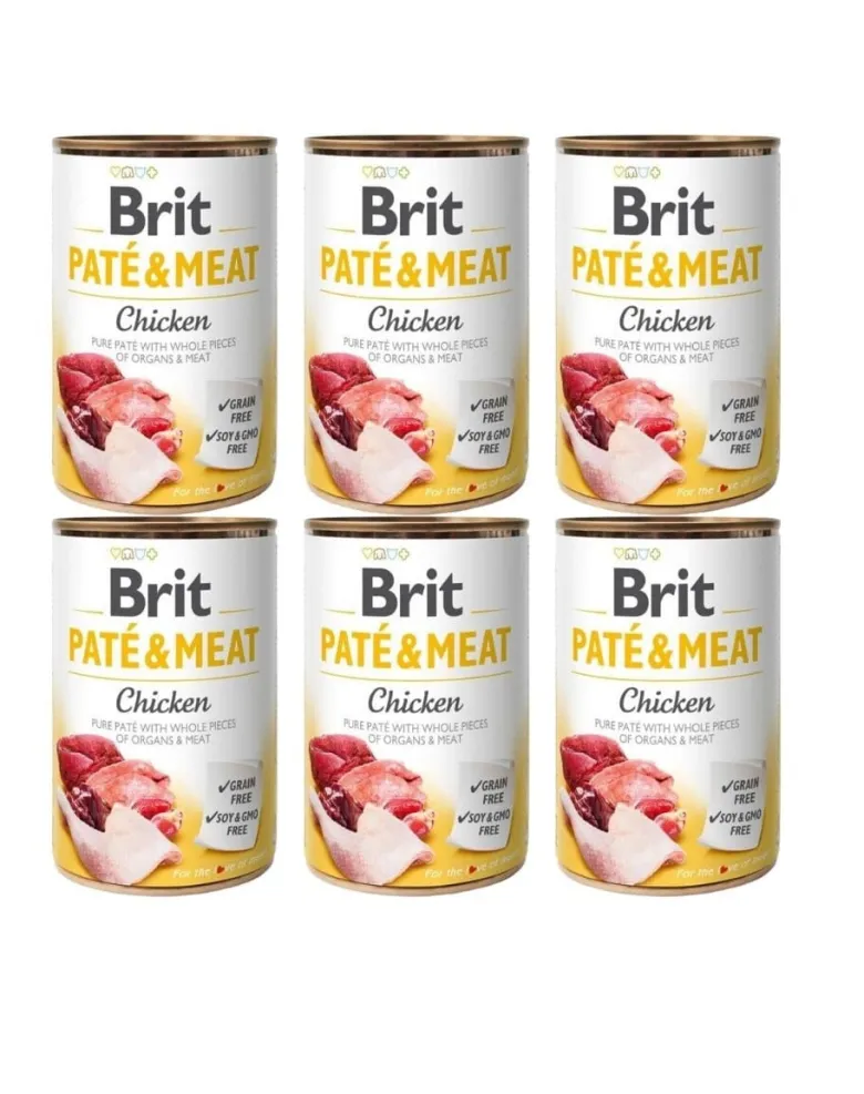 BRIT Pate&Meat chicken 6 x 400g paté di pollo per cani