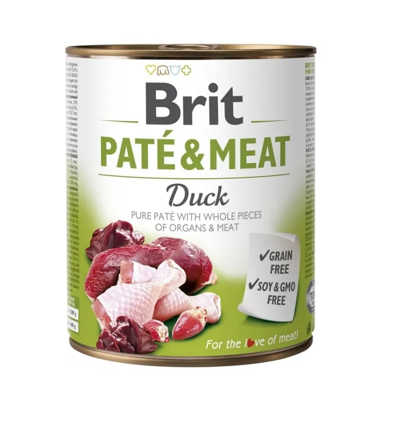 BRIT Pate&Meat duck 6 x 800g paté d'anatra per cani