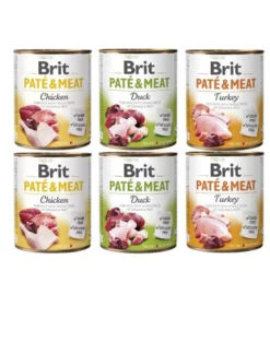 BRIT Pate&Meat Mix gusti con pollame 6 x 800g paté per cani