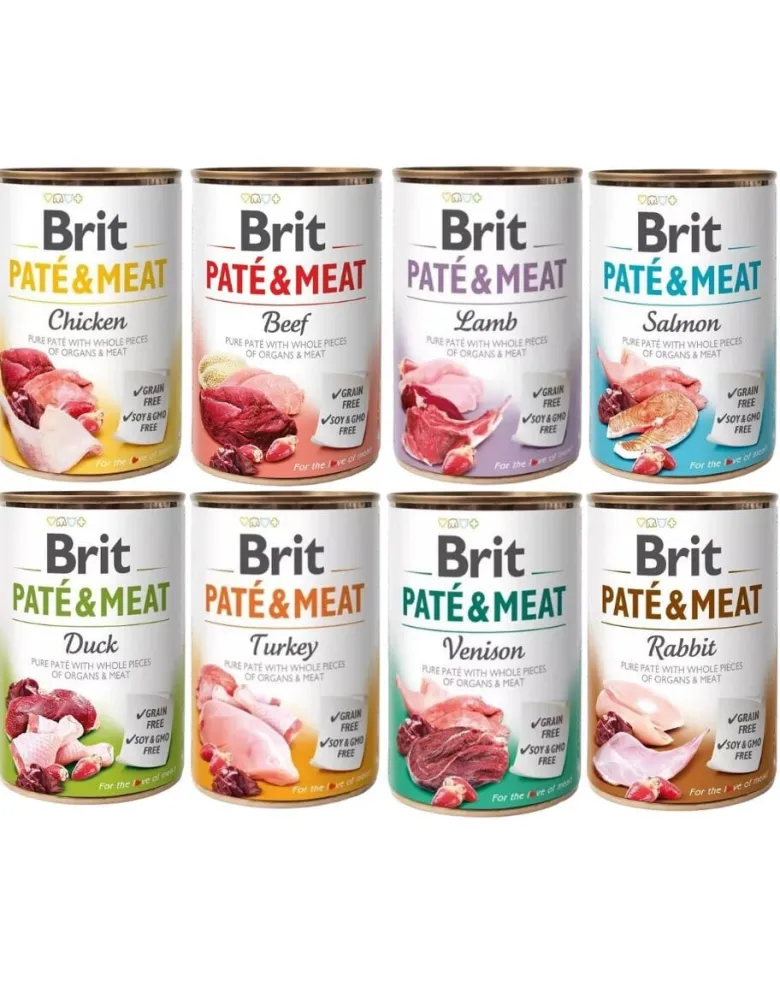 BRIT Pate&Meat Mix gusti 8 x 400g paté per cani