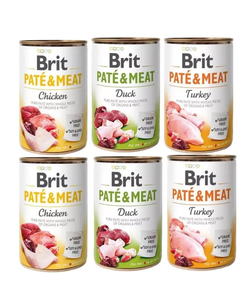BRIT Pate&Meat Mix gusti 6 x 400g paté per cani