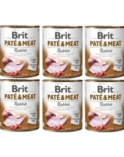 BRIT Pate&Meat rabbit 6 x 800g paté di coniglio per cani