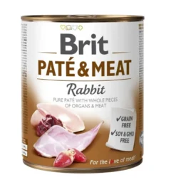 BRIT Pate&Meat rabbit 6 x 800g paté di coniglio per cani