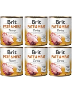 BRIT Pate&Meat turkey 6 x 800g paté con tacchino per cani