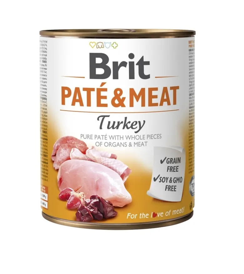 BRIT Pate&Meat turkey 6 x 800g paté con tacchino per cani