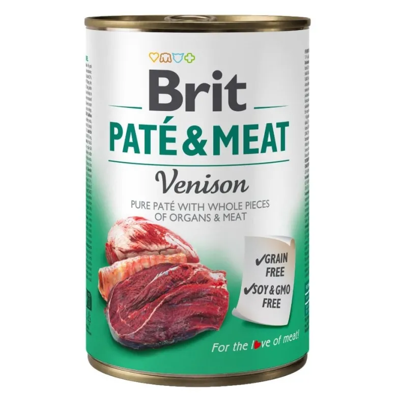 BRIT Pate&Meat venison 6 x 400g paté con selvaggina per cani