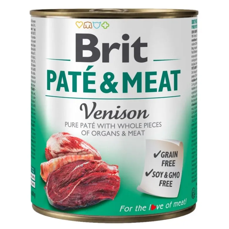 BRIT Pate&Meat venison 6 x 800g paté con selvaggina per cani