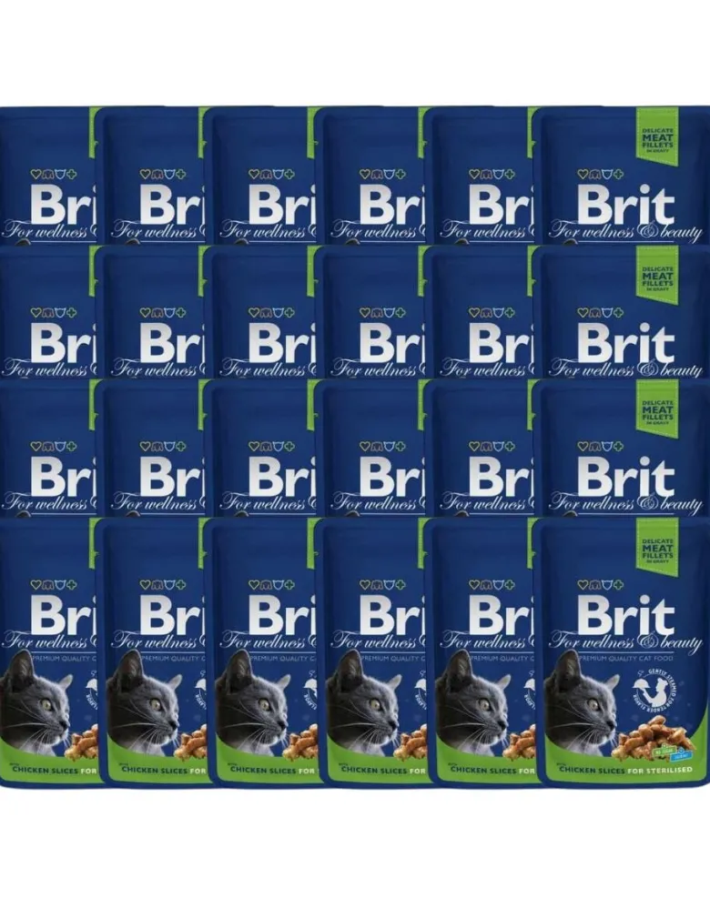 BRIT Premium Adult Sterilised Chicken 24 x 100 g
