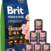BRIT Premium By Nature Adult Extra Large XL 15kg + cibo umido con tacchino 6 x 400g