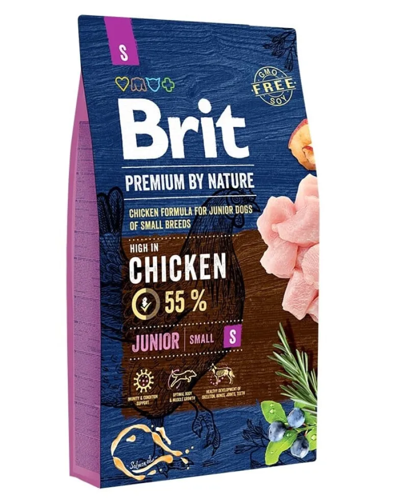BRIT Premium By Nature Chicken Junior Small S 8kg