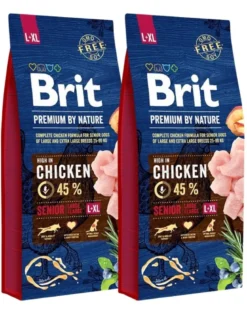 BRIT Premium By Nature Chicken Senior Large Extra Large L+XL 30kg (2 x 15kg)