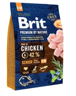 BRIT Premium By Nature Chicken Senior Small Medium S+M 3kg