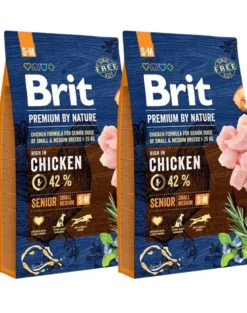 BRIT Premium By Nature Chicken Senior Small Medium S+M 16kg (2 x 8kg)