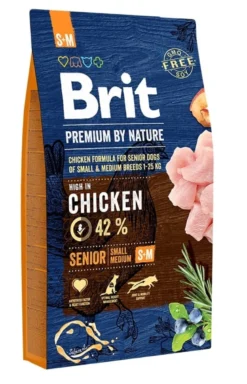 BRIT Premium By Nature Chicken Senior Small Medium S+M 16kg (2 x 8kg)