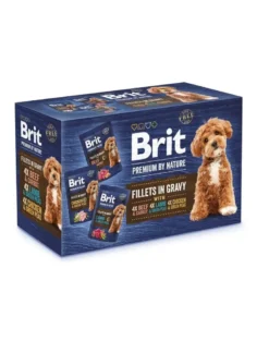 BRIT Premium by Nature Dog Fillets in Gravy Multipack 12x85g cibo umido in salsa per cani adulti
