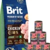 BRIT Premium By Nature Junior Extra Large XL 15kg + cibo umido con carne di vitello 6 x 400g
