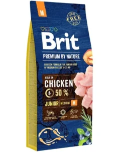 BRIT Premium By Nature Junior Medium M Chicken 15 kg
