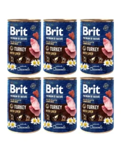 BRIT Premium by Nature Junior Turkey and liver 6 x 400g cibo per cuccioli a base di tacchino e fegato