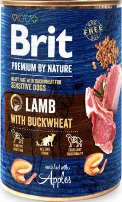 BRIT Premium by Nature Lamb and buckwheatn 6 x 400g cibo per cani a base di agnello e grano saraceno
