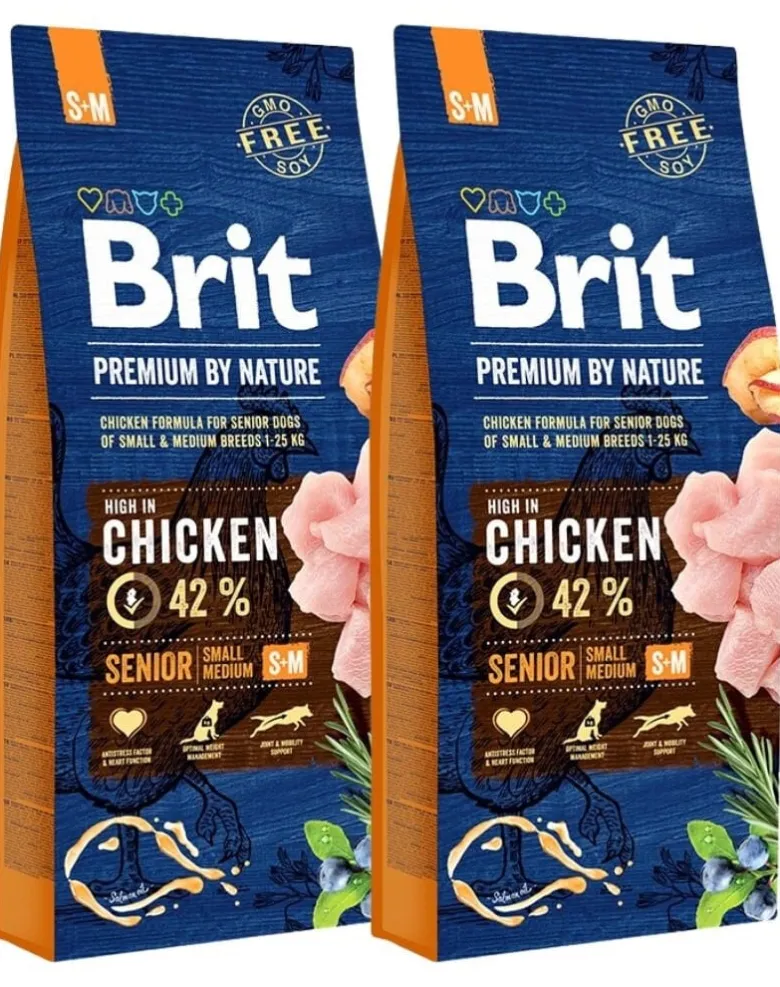 BRIT Premium By Nature Senior Small Medium S+M 30 kg (2 x 15 kg)
