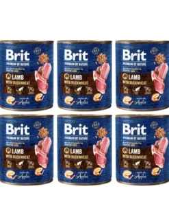 BRIT Premium by Nature 6 x 800g cibo per cani a base di agnello e grano saraceno