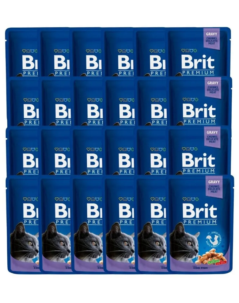 BRIT Premium Cat Adult Cod Fish 24 x 100g