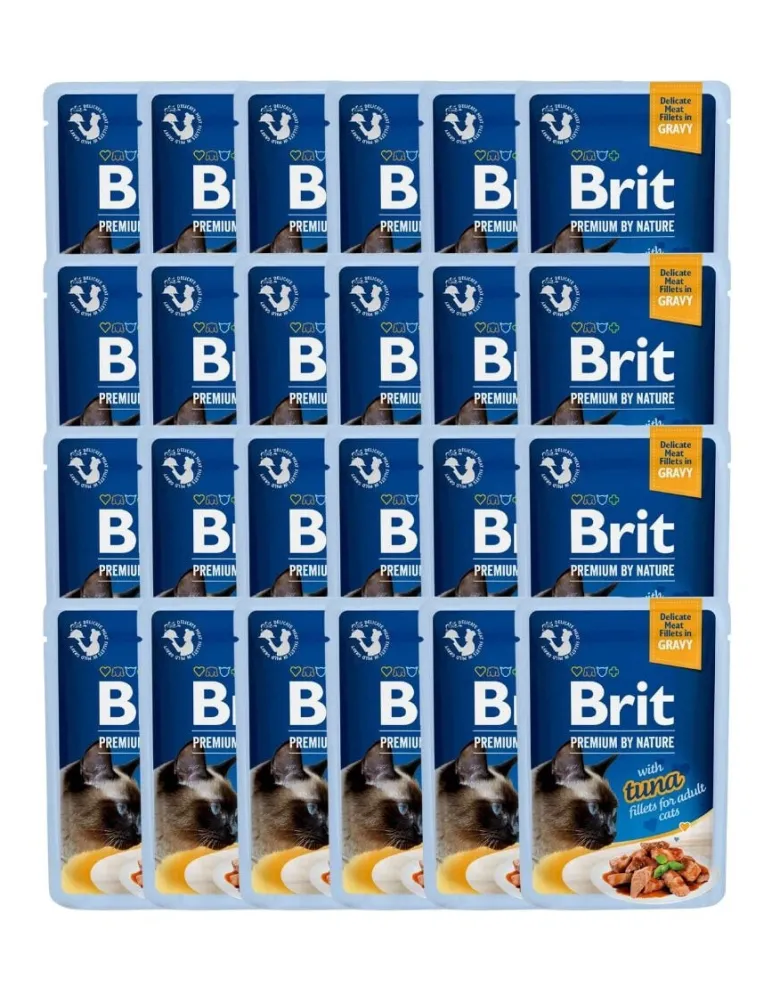 BRIT Premium Cat Fillets in Gravy cibo umido con tonno in salsa per gatti 24x85g