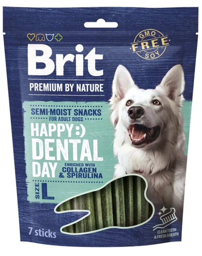 BRIT Premium Dog Dental Semi-moist Snack L 250 g snack dentale semi-umido per cani di taglia media e grande