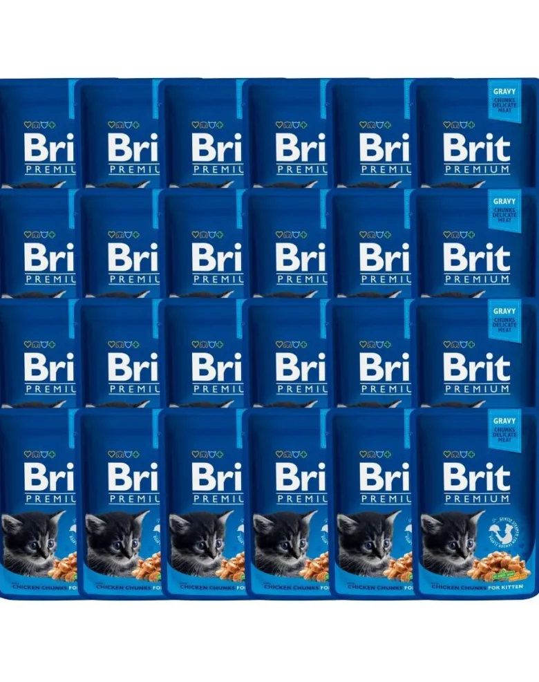 BRIT Premium Kitten pollo per gattini 24 x 100 g