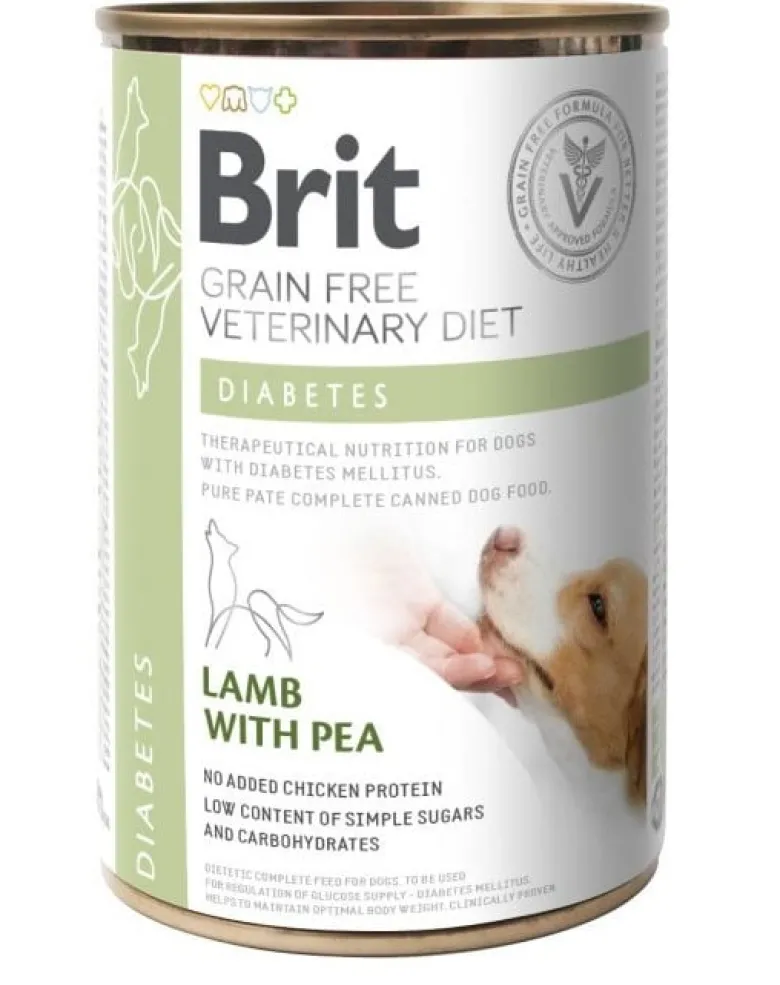 BRIT Veterinary Diet Diabetes Lamb&Pea 400g