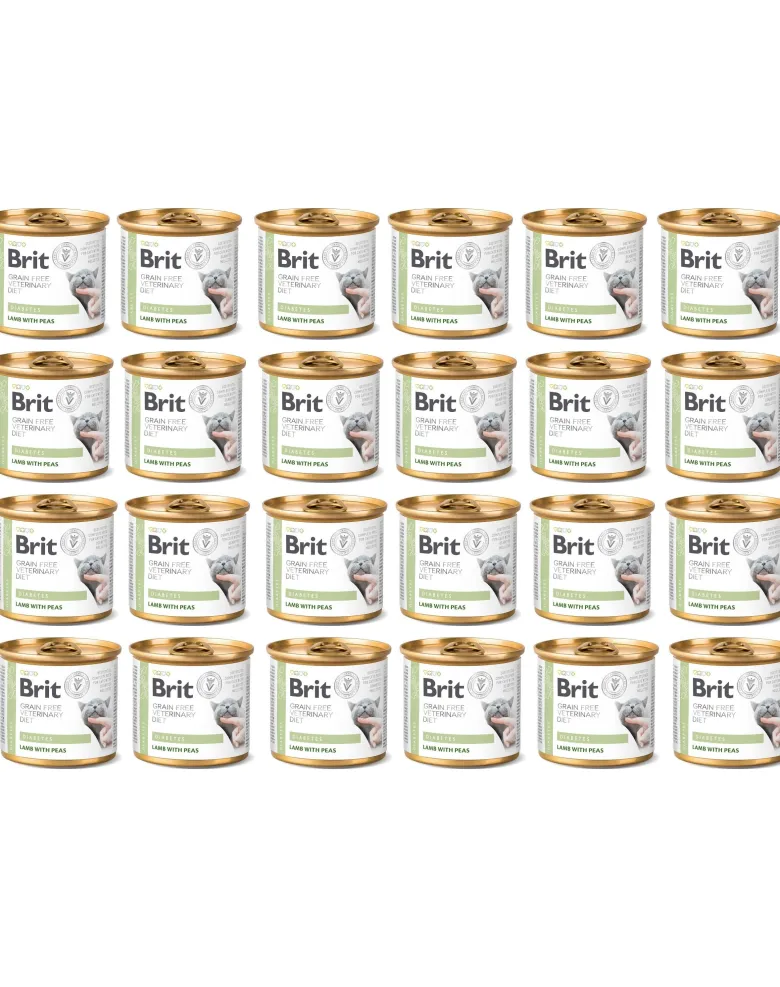 BRIT Veterinary Diet Diabetes Lamb&Pea 24x200g