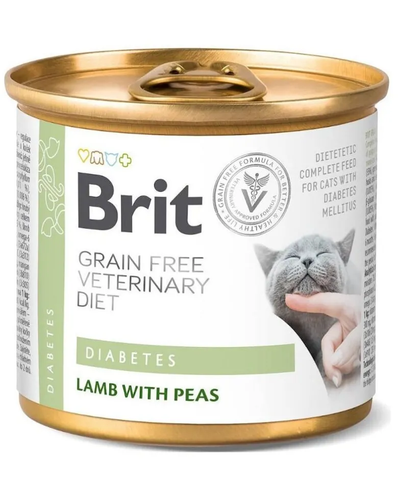 BRIT Veterinary Diet Diabetes Lamb&Pea 12x200g