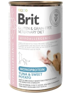 BRIT Veterinary Diet Dog Hypoallergenic Monoprotein Tuna 400g con tonno per cani con allergie e problemi cutanei