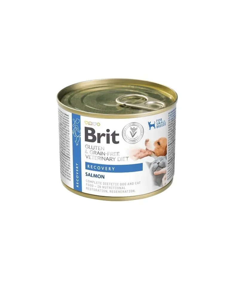 BRIT Veterinary Diet Grain Free Recovery 200 g alimento con salmone e fegato di pollo per cani e gatti in fase di recupero