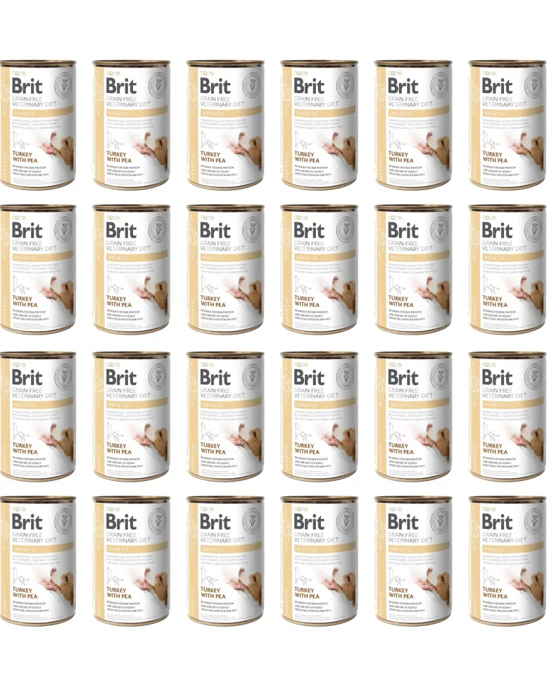 BRIT Veterinary Diet Hepatic Turkey&Pea 24x400g