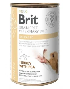BRIT Veterinary Diet Hepatic Turkey&Pea 24x400g