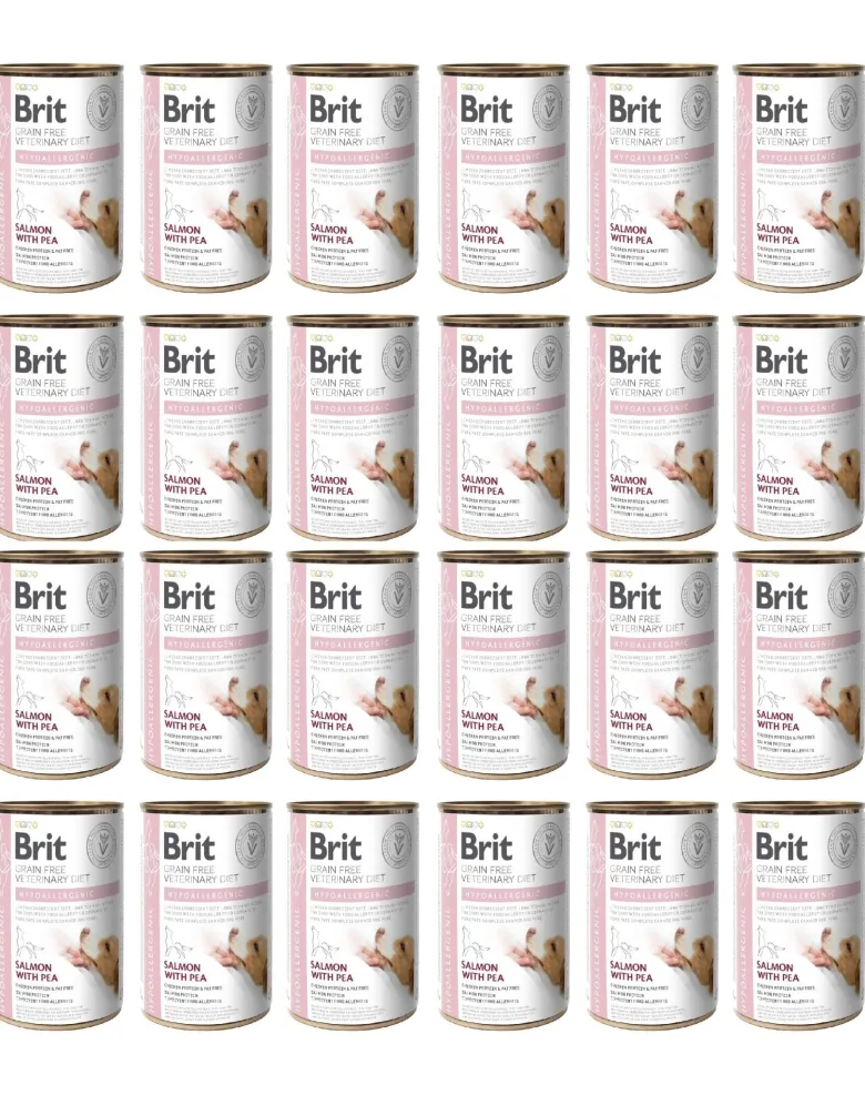 BRIT Veterinary Diet Hypoallergenic Salmon&Pea 24x400g