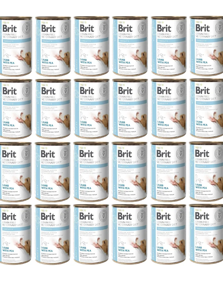 BRIT Veterinary Diet Obesity Lamb&Pea 24x400g