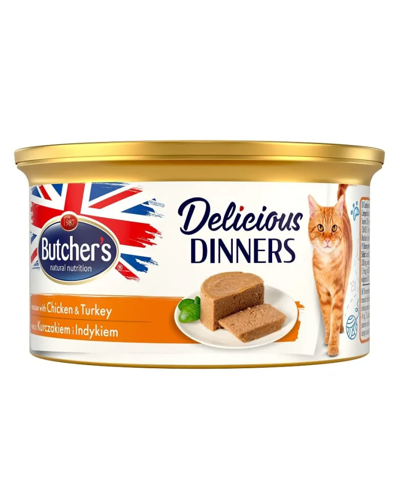 BUTCHER'S Classic Delicious Dinners con mousse di pollo e tacchino 85 g