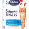 BUTCHER'S Delicious Dinners cibo per gatti, pezzi con trota in gelatina, 400g