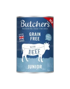 BUTCHER'S Original Junior cibo per cani, pezzi di manzo in gelatina, 400g