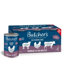 BUTCHER'S Original Junior Mix sapori paté con pollo, manzo e tacchino per cuccioli 4x150 g