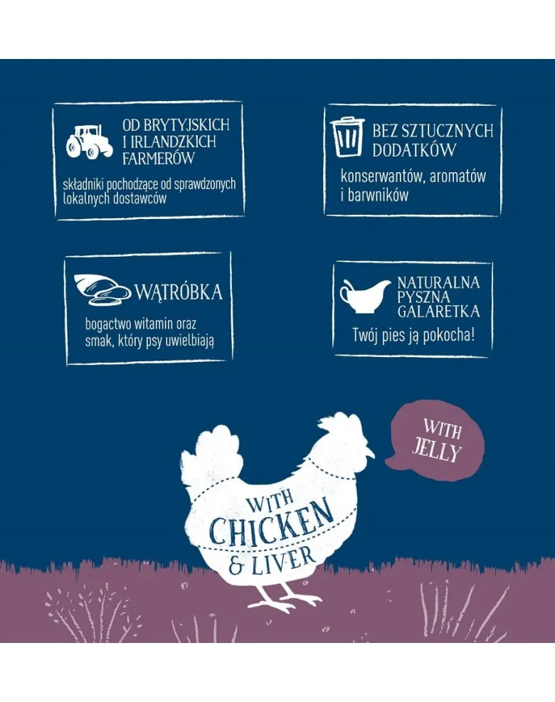 BUTCHER'S Original Recipe in Jelly cibo per cani, pezzi di pollo in gelatina, 400g