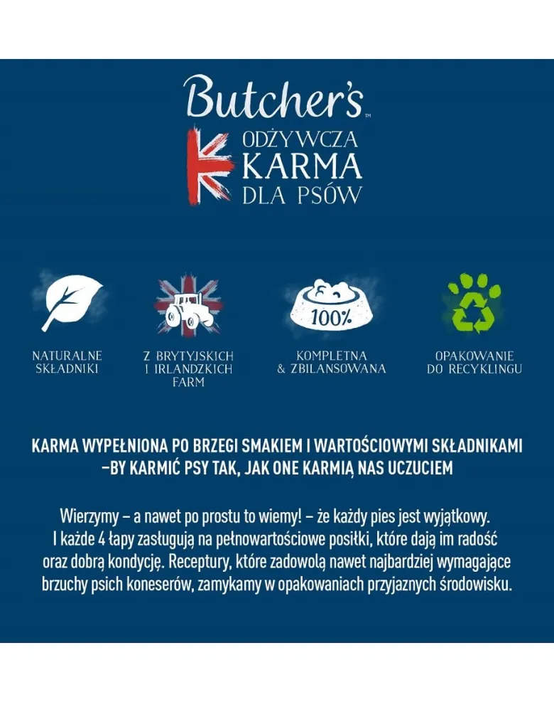 BUTCHER'S Original Recipe in Jelly cibo per cani, pezzi di pollo in gelatina, 400g