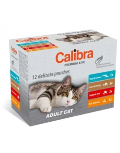 CALIBRA Cat Premium Line Adult Multipack 12 x 100 g bustine per gatti