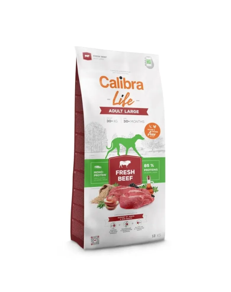 CALIBRA Dog Life Adult Large Fresh Beef 12 kg con manzo per cani di taglia grande