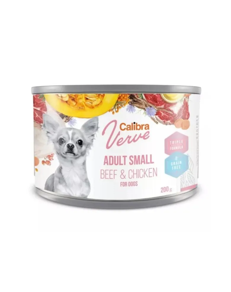 CALIBRA Dog Verve GF Adult Small Beef&Chicken 200g Alimento umido senza cereali con manzo e pollo per cani di piccola taglia